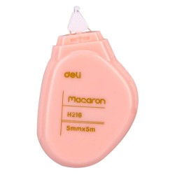 Banda Corectoare Deli Macaron, 5mm x 5m, Roz Pal, Corector Banda, Corectoare Banda, Benzi Corectoare, Corector Tip Banda, Corectoare Tip Banda, Corector Uscat, Pasta Corectoara Uscata, Corector Deli, Corector Pix, Corector Stilou, Corectoare Deli