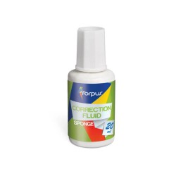 Corector Fluid FORPUS Tip Burete, 20 ml, Culoare Alba, Corector Fluid cu Burete, Accesorii Corectat Birou, Accesorii Corectat Scoala, Corector pentru Scriere, Pasta Corectoare Fluida, Corector Fluid Scolari, Corector Lichid