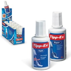 Set 10 Corectoare Tipp-Ex Rapid, 20 ml, Corector Tipp-Ex, Tipp-Ex Rapid, Corector pentru Scris, Corector Alb, Corector Text, Corector Lichid, Corector Lichid Hartie, Corector Pensula