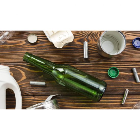 Pubela pentru Sticla Misavan, 35 L, Negru/Verde, Cos de Gunoi pentru Colectare Selectiva, Material Plastic, Cos de Gunoi, Cos de Gunoi pentru Sticla, Cos de  Gunoi Selectiv, Cos de Gunoi Misavan, Pubela Gunoi Misavan, Pubela pentru Sticla Misavan