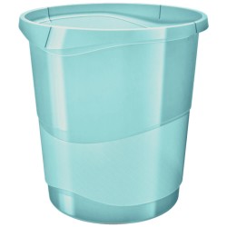 Cos de Birou Esselte Colour Ice, 14 L, Albastru Pastel, Cosuri Gunoi, Cos din Plastic, Cos de Gunoi din Plastic, Cos de Gunoi fara Capac, Cos de Birou 14L, Cos de Birou Color, Cos de Birou Esselte Colour Ice14L