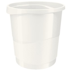 Cos de Birou Esselte Europost, 14 L, Alb, Cosuri Gunoi, Cos din Plastic, Cos de Gunoi din Plastic, Cos de Gunoi fara Capac, Cos de Birou 14L, Cos de Birou Color, Cos de Birou Esselte Europost 14L