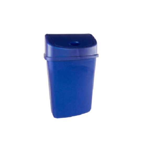 Pubela Birou STERK, 35 L, Albastra, Pubele de Birou pentru Hartii, Cos pentru Birou cu Capac Batant, Cosuri Birou pentru Hartii cu Capac Batant, Cosuri pentru Birou, Cosuri din Plastic pentru Birou, Cos din Plastic pentru Hartii, Cos de Plastic 35 L