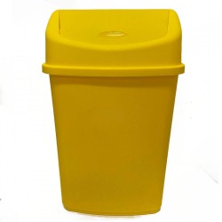 Pubela Birou STERK, 35 L, Galbena, Pubele de Birou pentru Hartii, Cos pentru Birou cu Capac Batant, Cosuri Birou pentru Hartii cu Capac Batant, Cosuri pentru Birou, Cosuri din Plastic pentru Birou, Cos din Plastic pentru Hartii, Cos de Plastic 35 L