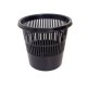 Cos de Plastic Birou, 10 L, 27x29 cm, Culoare Neagra, Cosuri pentru Birou, Cosuri din Plastic pentru Birou, Cos din Plastic pentru Hartii, Cos Plastic cu Perforatii, Cos de Plastic 10 L, Cosuri Mici pentru Hartii, Accesorii de Birou
