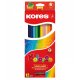 Set 12 Creioane Colorate Triunghiulare Kores, Ascutitoare, Set Creioane de Colorat, Set Culori, Creioane Colorate pentru Scoala, Set Culori pentru Scoala, Creioane Colorate Kores, Culori Kores, Creioane Colorate pentru Desen, Set Culori Kores