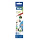 Set 6 Creioane Color MILAN, 6 Culori, Corp Triunghiular din Lemn, Creioane Triunghiulare Colorate, Creioane Colorate Metalice MILAN, Creioane MILAN, Set Creioane Colorate, Creion Colorat, Creioane Scoala, Creioane Desen