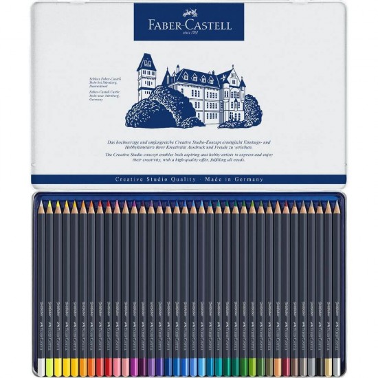 Set 48 Creioane Colorate Permanente Faber-Castell Goldfaber, Diverse Culori, Creioane Faber Castell Goldfaber, Creioane Colorate, Faber Castell Goldfaber Creioane Set, Set Creioane Colorate, Creion Colorat, Creioane Scoala, Creioane pentru Desen