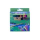 Creioane Colorate Mici EVOffice 12 Culori/Set, Dimensiuni 9x0.7 mm, Confectionate din Lemn, Forma Hexagonala