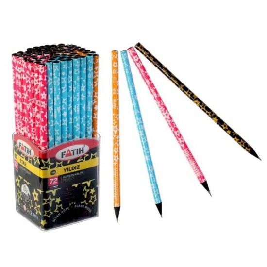 Set 72 Creioane Grafit Fatih Yildiz, Mina HB, Corp Rotund de Lemn, Creioane HB, Set Creioane Grafit HB, Creion HB, Seturi Creioane Grafit pentru Scoala, Creion HB Grafit, Creioane pentru Schite si Grafica, Creioane Desen Tehnic