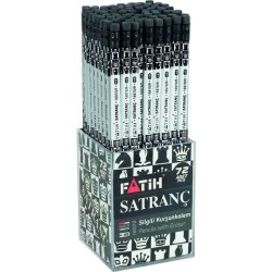 Set 72 Creioane Grafit Fatih Satranc, Mina HB, Corp Rotund de Lemn Alb/Negru cu Radiera, Creioane Desen HB, Set Creioane Grafit HB, Creion HB, Set Creioane Grafit cu Radiera, Creion HB Grafit, Creioane pentru Schite si Grafica, Creioane Desen Tehnic