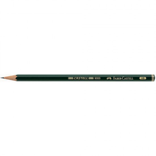 Creion Grafit Faber – Castell 9000, Mina HB, Forma Hexagonala, Creion Grafit Scoala, Rechizite Scolare, Creioane cu Mina HB, Creioane Scoala Faber – Castell,  Creioane pentru Schite, Creioane pentru Desen, Creioane Profesioniste, Creioane Faber Castell