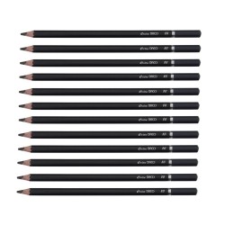 Set 12 Creioane DACO, Negre, din Lemn Hexagonal, Mina 8B, Creion 8B, Creioane 8B, Creion Daco 8B, Set Creioane 8B, Creion Negru Daco, Creion Negru Daco 8B, Creion Negru B, Creion Grafit Negru B, Instrumente de Scris