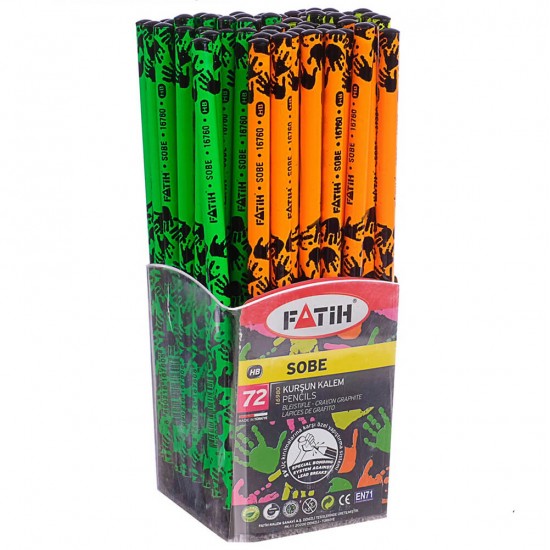 Set 72 Creioane Grafit Fatih Sobe, Mina HB, Corp Rotund de Lemn, Creioane HB, Set Creioane Grafit HB, Creion HB, Seturi Creioane Grafit pentru Scoala, Creion HB Grafit, Creioane pentru Schite si Grafica, Creioane Desen Tehnic