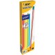 Creion Grafit BIC Eco Evolution Stripes 646, 12 Buc/Set, Mina HB, Radiera in Capat, Creion BIC Eco Evolution 646 cu Radiera in Capat, Creioane Grafit ECO Stripes Evolution cu Radiera in Capat