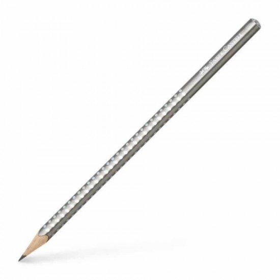 Creion Grafit Faber-Castell Sparkle, Duritate Mina B, Argintiu, Creion Faber-Castell, Faber-Castell Sparkle Creion, Creion Argintiu, Creion B, Creion Mina B, Faber-Castell Mina B, Creion Grafit Mina B, Creion Desen, Creion Mina, Creion Grafica
