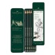 Set 6 Creioane Grafit Faber – Castell 9000, Forma Hexagonala, Ambalate in Cutie Metalica, Densitati Diferite, Creione Grafit Scoala, Rechizite Scolare, Creioane Scoala Faber – Castell, Creioane pentru Schite, Creioane pentru Desen, Creioane Profesioniste