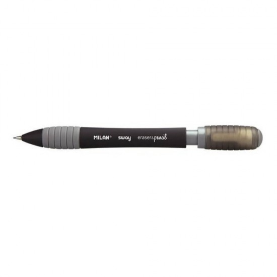 Creion Mecanic MILAN Sway, Mina de 0.7 mm, Radiera Inclusa, Corp Negru din Plastic si Metal, Creioane Mecanice, Creion Mecanic cu Mina, Creioane Mecanice cu Mina, Creion Mecanic cu Radiera, Creion Mecanic 0.7 mm, Creion Mecanic Mina HB