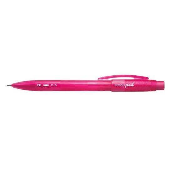 Creion Mecanic MILAN Look, Mina de 0.5 mm, Radiera Inclusa, Corp Roz din Plastic, Creioane Mecanice, Creion Mecanic cu Mina, Creioane Mecanice cu Mina, Creion Mecanic cu Radiera, Creion Mecanic 0.5 mm, Creion Mecanic Roz