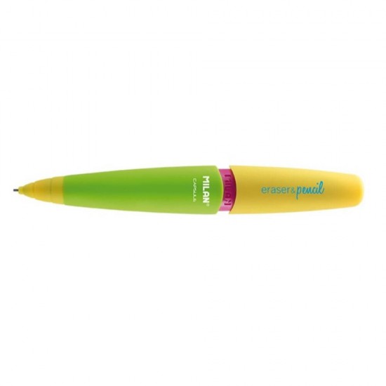 Creion Mecanic MILAN Capsule, Mina de 0.7 mm, Corp din Plastic Multicolor, Creioane Mecanice, Creion Mecanic cu Mina, Creioane Mecanice cu Mina, Creion Mecanic Milan, Creion Mecanic cu Radiera, Creion Mecanic 0.7 mm