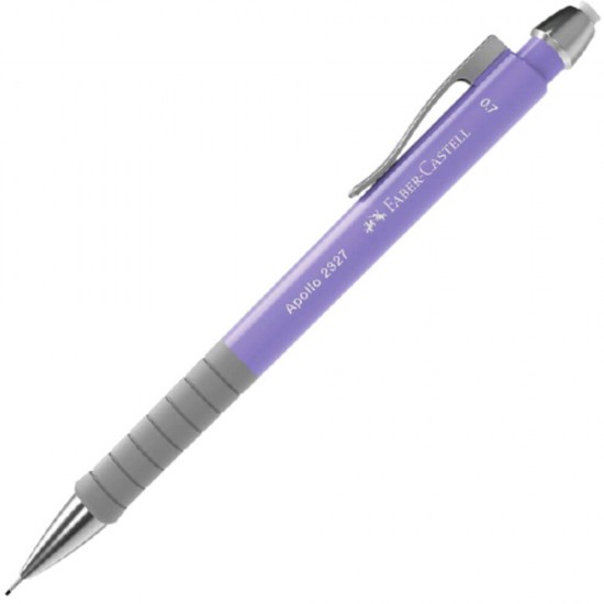 Creion Mecanic Apollo Faber-Castell, Mina 0.7 mm, Culoare Corp Lila, Creion Mecanic, Creion Mecanic Faber-Castell, Creion Mecanic Apollo, Creion Copii, Creion Mecanic Copii, Faber-Castell Apollp, Creion Mecanic Desen, Creion Grafica