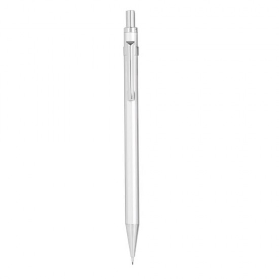 Creion Mecanic Metalic Deli, 0.5mm Mina, Clip Rezistent, Corp Gri, Creion Mecanic Clasic, Rechizite Scolare, Instrumente de Scris, Creion Mecanic Desen, Creioane Mecanice Deli