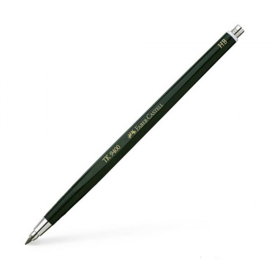 Creion Mecanic Faber – Castell TK 9400, 2 mm Mina, Duritate Mina 3B, Corp Verde, Creion Mecanic Colorat, Rechizite Scolare, Instrumente de Scris, Creion Mecanic Desen, Creioane Mecanice Faber – Castell