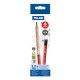 Set 12 Creioane Grafit MILAN Maxi, Mina HB, Corp de Lemn Triunghiular si Radiera, Creioane  HB cu Radiera, Creioane Grafit HB cu Radiera, Creioane HB MILAN, Set Creioane Grafit, Creion HB Grafit, Creioane pentru Schite si Grafica, Creioane Desen Tehnic
