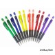 Set 24 Creioane Mecanice AIHAO, 0.7 mm, Corp de Plastic cu Radiera, Creioane Mecanice 0.7 mm, Creioane Mecanice cu Mecanism, Creioane Mecanice pentru Desen, Set Creioane Mecanice, Creion Mecanic, Creioane pentru Schite si Grafica, Creioane Desen Tehnic