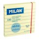 Notite Adeziv Milan, Liniate, 100 File, 76x76 mm, Galben Pal, Bloc Notes, Post-it, Sticky Notes, Bloc de Hartie, Notite Adezive, Post-it-uri, Notite pentru Birou, Memo Adezive