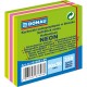 Cub Notite Adezive DONAU, 5x5 cm, 250 File/Set, Multicolor Roz/Verde Neon, Cub Hartie, Bloc Notite, Notite de Hartie  Adeziva, Post-it, Sticky Notes, Accesorii Birou