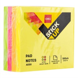 Notite Adezive, Deli Stick Up, 76x76 mm, Culori Neon, 400 Buc/Pachet, Notite Hartie cu Adeziv, Sticky Notite, Cuburi Hartie, Articole pentru Birou Notite Adezive, Deli Stick Up, 76x76 mm, Culori Neon, 400 Buc/Pachet, Notite Hartie cu Adeziv, Sticky Notite, Cuburi Hartie, Articole pentru Birou