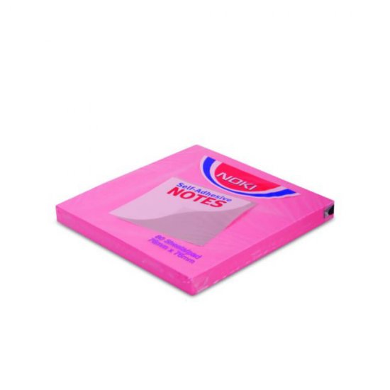 Set 80 Notite Adezive Noki, 76x76mm, Roz, Notite Adezive Colorate, Notite Adezive pentru Documente, Notite Adezive pentru Scoala, Notite Adezive pentru Birou, Sticky Notes Roz , Sticky Notes Colorate