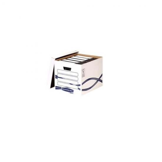 Container Arhivare Fellowes pentru Documente A4, Capac, 280x356x554 mm, 100% Reciclabil, Alb, Container pentru Documente, Container pentru Dosare, Container pentru Biliorafturi, Container Carton pentru Documente, Cutie pentru Acte, Cutie pentru Hartii