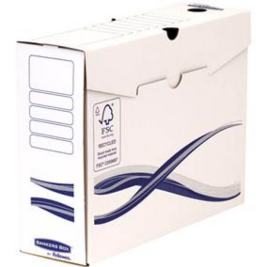Cutie Arhivare Documente A4 Fellowes Bankers Box, Capac Pliabil, 250x97x325 mm, 100% Reciclabil, Alb, Cutie pentru Documente, Cutie Carton pentru Documente, Cutie pentru Acte, Cutie pentru Hartii, Cutie Arhivare Documente, Cutie Arhivare A4