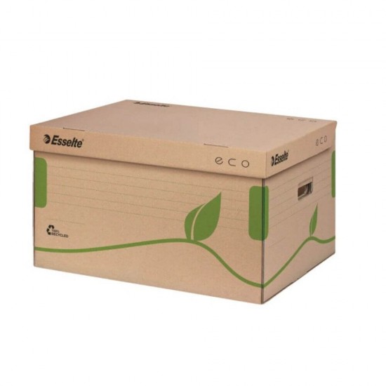 Container Arhivare Esselte Eco, 439x242x345 mm, Carton, cu Capac, pentru Cutii de 80 sau 100, Container de Arhivare Esselte, Cutie Arhivare, Cutie de Carton pentru Arhivare, Cutie pentru Arhivare, Cutie de Carton Eco pentru Arhivare