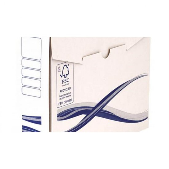 Cutie Arhivare Fellowes pentru Documente A4, Capac Pliabil, 250x77x325 mm, 100% Reciclabil, Alb, Cutie pentru Documente, Cutie Carton pentru Documente, Cutie pentru Acte, Cutie pentru Hartii, Cutie Arhivare Documente, Cutie Arhivare A4
