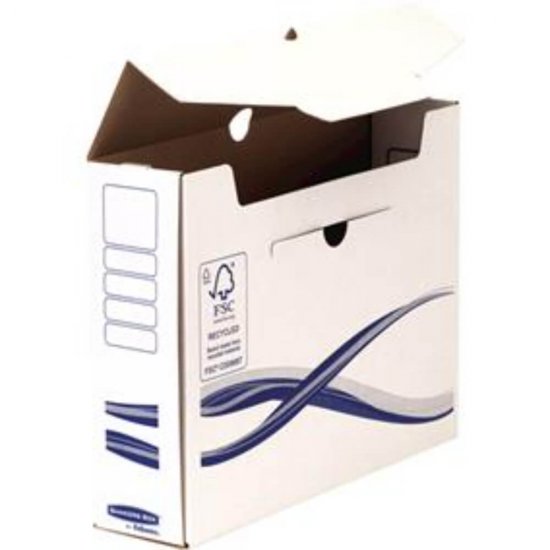 Cutie Arhivare Fellowes pentru Documente A4, Capac Pliabil, 250x77x325 mm, 100% Reciclabil, Alb, Cutie pentru Documente, Cutie Carton pentru Documente, Cutie pentru Acte, Cutie pentru Hartii, Cutie Arhivare Documente, Cutie Arhivare A4
