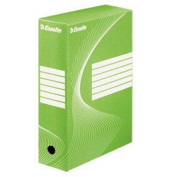 Cutie Arhivare A4 din Carton Esselte Boxy, Cotor 10 cm, Verde, Cutie Carton pentru Documente, Cutie Carton in Format A4, Cutie A4 Carton Simplu, Cutie pentru Acte, Cutie pentru Hartii, Cutie A4 Carton Colorata