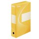 Cutie Arhivare A4 din Carton Esselte Boxy, Cotor 10 cm, Galben, Cutie Carton pentru Documente, Cutie Carton in Format A4, Cutie A4 Carton Simplu, Cutie pentru Acte, Cutie pentru Hartii, Cutie A4 Carton Colorata