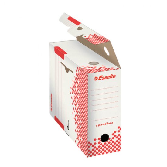 Cutie Arhivare A4 din Carton Ondulat Esselte Speedbox, Cotor 15 cm, Cutie Carton pentru Documente, Cutie Carton in Format A4, Cutie A4 Carton Ondulat, Cutie pentru Acte, Cutie pentru Hartii