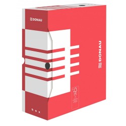 Cutie Arhivare 340x297x120 mm,Carton, Culoare Rosie, Cutii Arhivare Documente DONAU, Cutii Carton Arhivare, Cutii Organizare Documente