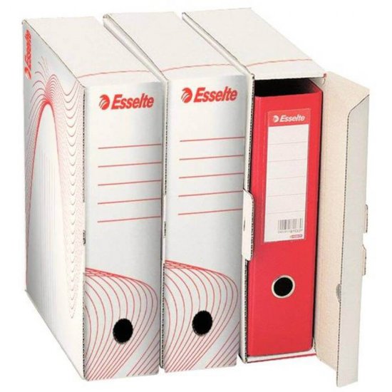 Cutie Arhivare A4 din Carton Esselte Boxy, Cotor 10 cm, Cutie Carton pentru Documente, Cutie Carton in Format A4, Cutie A4 Carton Simplu, Cutie pentru Acte, Cutie pentru Hartii