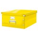 Cutie Depozitare Mare din Carton Solid Laminat Leitz Click and Store, 369x200x482, Galben, Cutie Carton Clasica, Cutie Depozitare Colorata, Cutie Mare pentru Obiecte, Cutie Mare Simpla, Cutie Rezistenta
