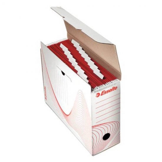 Cutie Arhivare A4 din Carton Esselte Boxy, Cotor 10 cm, Cutie Carton pentru Documente, Cutie Carton in Format A4, Cutie A4 Carton Simplu, Cutie pentru Acte, Cutie pentru Hartii