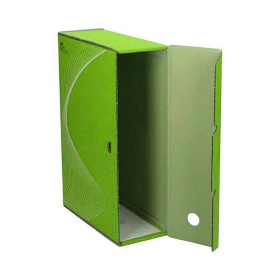 Cutie Arhivare A4 din Carton Esselte Boxy, Cotor 10 cm, Verde, Cutie Carton pentru Documente, Cutie Carton in Format A4, Cutie A4 Carton Simplu, Cutie pentru Acte, Cutie pentru Hartii, Cutie A4 Carton Colorata