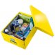Cutie Depozitare Mare din Carton Solid Laminat Leitz Click and Store, 369x200x482, Galben, Cutie Carton Clasica, Cutie Depozitare Colorata, Cutie Mare pentru Obiecte, Cutie Mare Simpla, Cutie Rezistenta