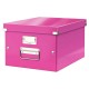Cutie Depozitare Medie Leitz Click and Store, 281x200x370 mm, Roz, Carton Solid Laminat, Cutie de Depozitare, Cutii de Depozitare, Cutii Medii Depozitare, Cutie Roz, Cutii Carton, Cutie pentru Depozitare, Cutii pentru Depozitare, Cutii Pliabile