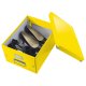 Cutie Depozitare Mare din Carton Solid Laminat Leitz Click and Store, 369x200x482, Galben, Cutie Carton Clasica, Cutie Depozitare Colorata, Cutie Mare pentru Obiecte, Cutie Mare Simpla, Cutie Rezistenta