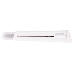 Cutter Mic Deli, Modern, cu Sina si Protectie, Alb, Cutter Deli, Cutter cu Sina, Cutter cu Protectie, Cutter cu Sina si Protectie, Cutter Modern, Cutter Elegant, Cutter Alb, Cuttere Mici, Cuttere Deli, Cutit Utilitar, Cutite Utilitare